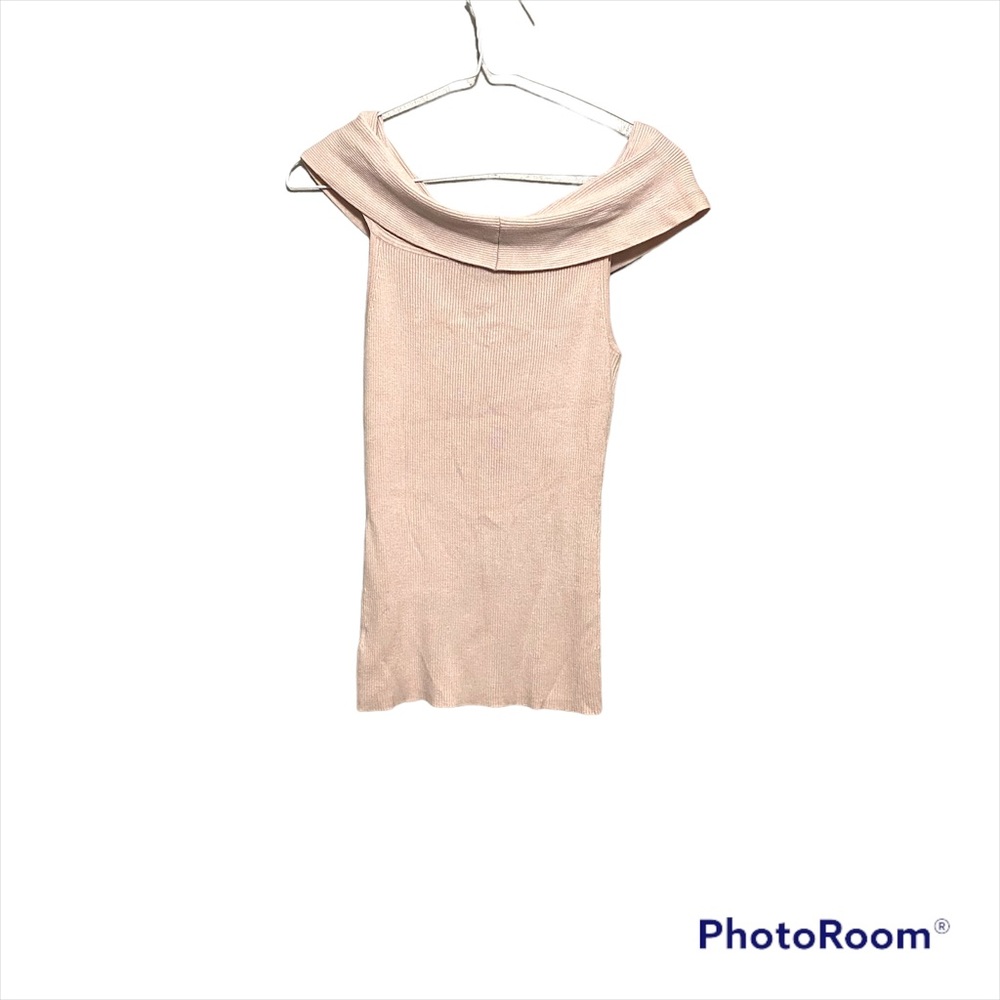 Express Womens Ribbed Knit Draped Cowl Neck Shirt